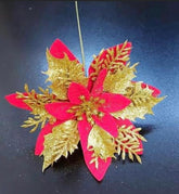 Crăciuniță roșu-aurie decorativă – set 24 bucăți